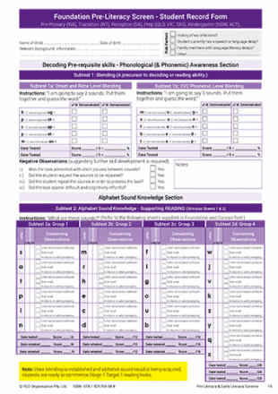 Foundation Pre-Literacy Screen