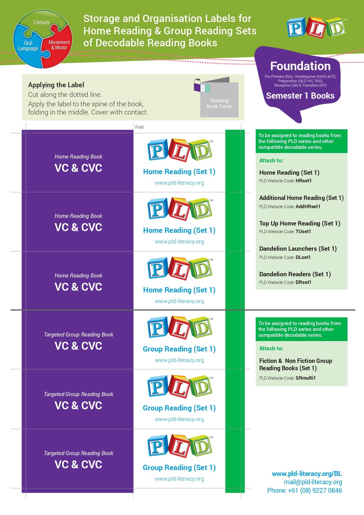 Storage & Organisation Labels for Decodable Home & Group Reading Books