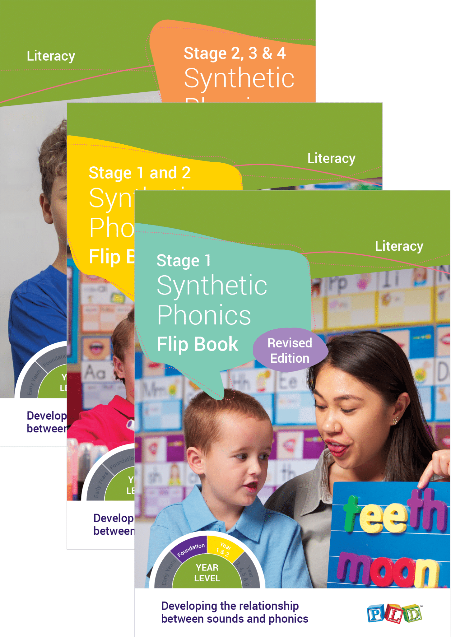 Phonics Flip Book Starter Pack | Stage 1 - 4 | PLD Literacy
