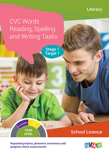 CVC Words Reading, Spelling and Writing Tasks