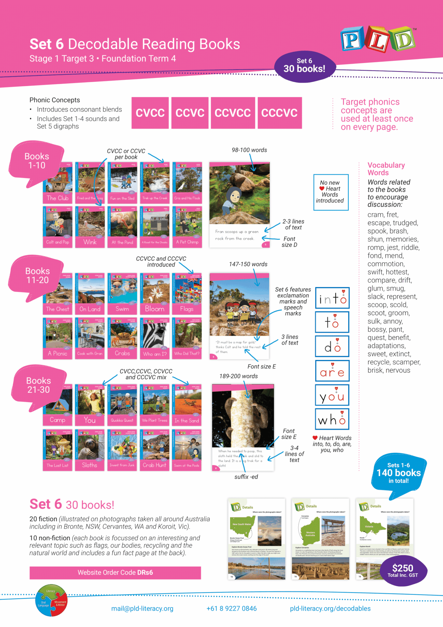 PLD Decodable Reading Books (Set 6 - CCVC & CVCC)